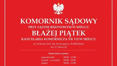 Komornik Sądowy przy Sądzie Rejonowym w Mielcu